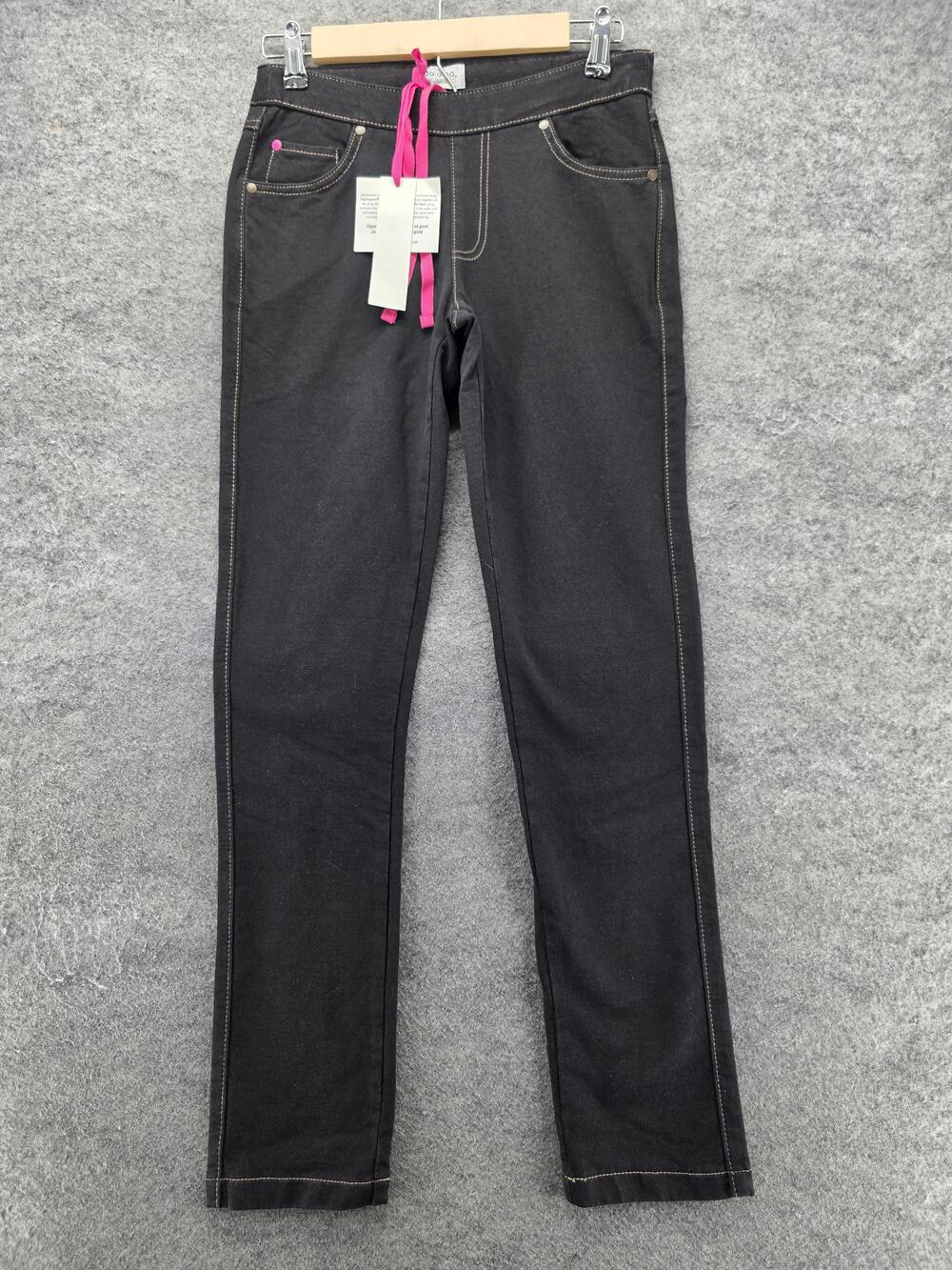 Pajama Jeans Jeans Womens XS Black Straight Relaxed Stretch Denim 30 Inseam